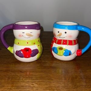 Snowman/SnowWoman Mugs
